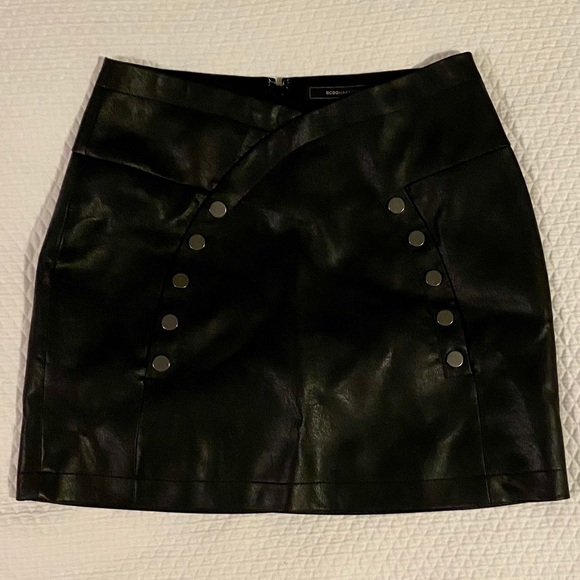 BCBGMaxazria Vegan Leather Mini Skirt - Picture 7 of 8